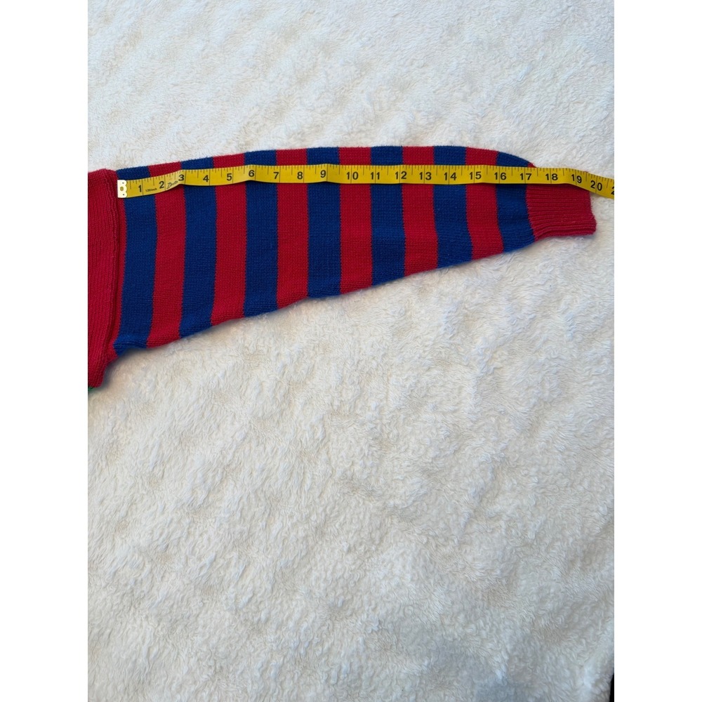 Huntington Ridge Vintage Color Block Geometric Sweater Red Blue Yellow Large - Picture 5 of 8